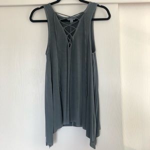 American Eagle soft & sexy lace up tank top
